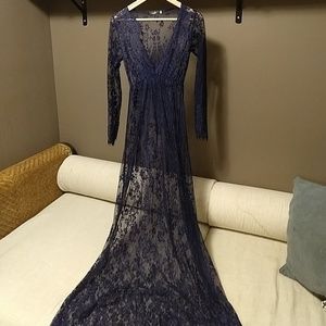 Navy blue long dress